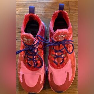 Nike Air Max 270 React Mystic Red Mens Casual Shoes AO4971-600 Size 7.5, EUC